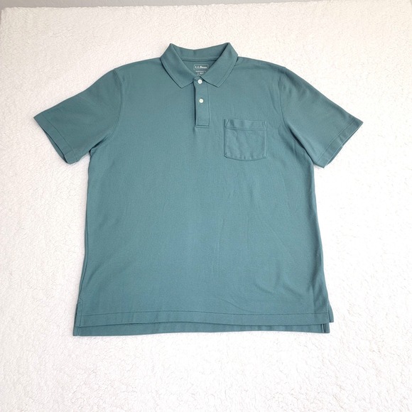 L.L. Bean Other - L.L. Bean Polo Shirt Men's Large Traditional Fit Cotton Pocket Casual Green